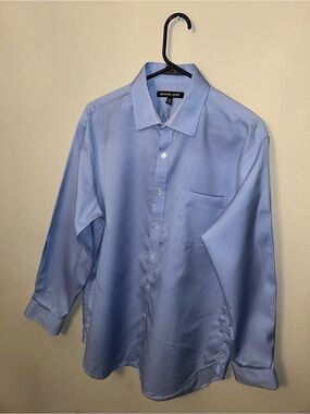 Michael Kors Light Blue Pinstripe Dress Shirt